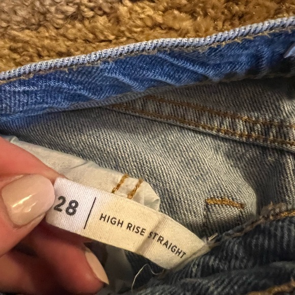 PacSun Light Blue High Waisted Straight Leg Jeans - Picture 5 of 6
